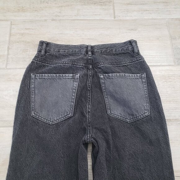 Pacsun High Rise Straight Jeans Women's Patchwork Color Panel Buttonfly Mom 26 - Picture 4 of 9